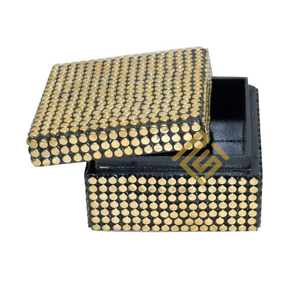 Artículo de regalo de hueso de cuerno Caja de fregona única Embalaje de logotipo personalizado Artículo de artesanía india más vendido Collar Joyas Cajas decorativas - Product Image 5