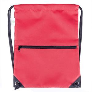 Mochila con cordón y logotipo personalizado al por mayor de fábrica, bolsa de hilo de poliéster impermeable Unisex con forro de lona, bolsa de gimnasio geométrica - Product Image 1