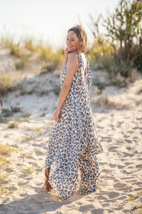 Eco-Friendly Vintage Satin <b>Jumpsuit</b> with V-Neck High Waist Spaghetti Strap for Women-Beach Wear - Product Image 2