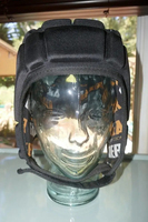 Casco de fútbol con bandera de concha blanda, casco de rugby 7v7, casco acolchado de fútbol, casco protector de cabeza ajustable