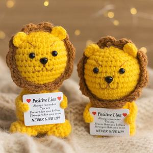 León de Ganchillo Tejido a Mano Personalizado al por Mayor, Adorno de Oficina con Energía Positiva, Regalo para Todas las Estaciones - Product Image 3