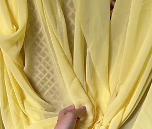 Tela de Chifón Transparente Blanca Natural de 180g/m, Ligera, con Diseño Dobby, para Vestidos de Niña, Lencería, Decoración de Bolsos de Novia, Bodas y Fiestas - Product Image 4