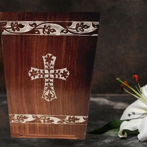 New Design Modern Luxury Wooden Urn <b>Box</b> Handmade Eco-Friendly Biodegradable Durable Customized Size Male Female Decorative Pet - Product Image 6