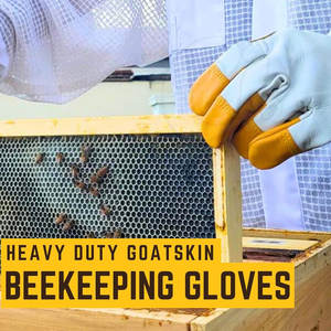 Guantes de apicultura de cuero personalizados de tamaño adulto equipo de seguridad resistente al calor - Product Image 3