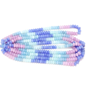 ลูกปัดพลอยหินควอทซ์ทรงกลมสีผสมที่สวยงามขนาด7-8มม. AAA - Product Image 6