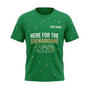 T-Shirt Unisex Personalizzata per San Patrizio, Club dei Scherzi, Grafica Leprechaun, Divertente Quadrifoglio Irlandese Verde, Personalizzabile Promozionale - Product Image 2