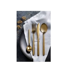 hot sale luxury Gold plating Traditional Cutlery Stainless Steel Titanium gold <b>Flatware</b> <b>Set</b> Safe and healthy for daily use - Product Image 3