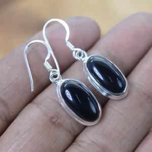Trending 925 Sterling Silver Black <b>Onyx</b> Gemstone <b>Earrings</b> Jewelry Handmade Silver Boho Style <b>Earrings</b> Jewelry For Women Gift For - Product Image 4