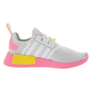 Chaussures Adidas NMD_R1 GS pour filles Couleur : Blanc/Rose/Jaune 100% authentiques - Product Image 3