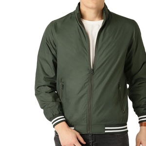 High Quality Custom Wholesale Men's Satin Jacket Canvas <b>Fabric</b> with Front Button and Stand Collar College Style Letters Design - Product Image 5