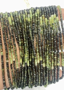 Natural Chrome Diopside Faceted Rondelle Beads Size 4mm Approx 14 Inches Strand Chrome Diopside Beads Wholesale - Product Image 2