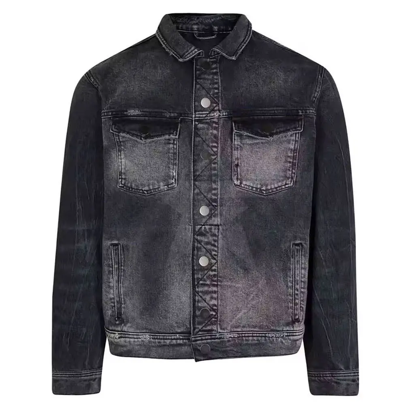 Vintage Acid Wash Distressed Zip up