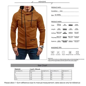 Nuevo estilo 2025 Sudadera con capucha cálida con tela Interior de felpa Sudadera con cremallera de ajuste informal para viajes de trabajo o relajación - Product Image 5
