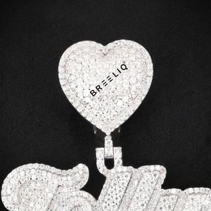 Colgante de Plata de Ley 925 con Moissanita Blanca de Corte Redondo VVS, Personalizable para Unisex - Product Image 2