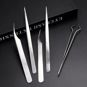 Pinzas de belleza de acero inoxidable de moda moderna con agarre fuerte para dar forma precisa a las cejas y fijar las pestañas - Product Image 5
