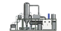 Système de réutilisation d'eau par distillation sous vide électrique sur châssis pour abattoir avicole, solution clé en main de recyclage des eaux usées avec moteur