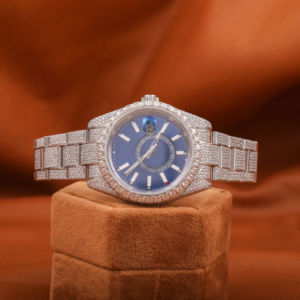 Exquisite Blue Dial Hip Hop Fully Iced Out <b>Mechanical</b> <b>Watch</b> Leb Grown Diamond Stainless Steel Luxurious <b>Watches</b> <b>for</b> <b>Men</b> - Product Image 5
