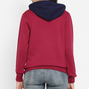 Sweat à capuche zippé classique pour femme avec logo imprimé sur le devant, automne/hiver, chaud, décontracté, léger, streetwear - Product Image 2