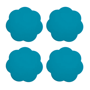 Flower Shaped White Lacquer Coaster, Premium Wood Drink With Scalloped Lacquer <b>Placemat</b> For Chic Tabletop Styling, Vietnam Craft - Product Image 5