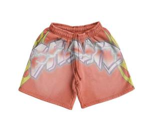 Nouveaux shorts délavés à l'acide pour hommes 100% coton éponge polaire impression personnalisée soleil délavé High Street Vintage Shorts pour hommes - Product Image 6