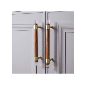 Poignées de porte en bois et laiton d'usine poignée de porte en acier inoxydable et taille personnalisée pièce de design aspect prix bon marché - Product Image 5