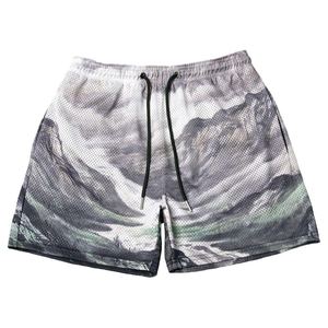 กางเกงขาสั้นผ้าแคนวาสโพลีเอสเตอร์สำหรับผู้ชาย นุ่มสบาย แห้งเร็ว ระบายอากาศได้ดี พิมพ์ลายแบบซับลิเมชั่นคุณภาพสูง สวมใส่สบาย ยืดหยุ่นได้ เหมาะสำหรับออกกำลังกาย - Product Image 3