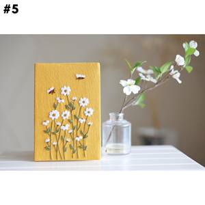 Sổ tay vải lanh bìa cứng thêu hoa tinh xảo LABON, nhật ký sáng tạo, nguồn cảm hứng nghệ thuật, quà tặng độc đáo - Product Image 5