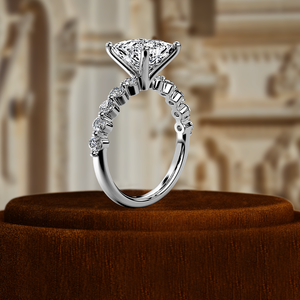 แหวนแต่งงานเพชรทรงเจ้าหญิง 1 กะรัต รับรองโดย IGI แหวนของขวัญสำหรับเธอ ทองคำแท้ 14K ประดับเพชรเพาะเลี้ยงในห้องปฏิบัติการ - Product Image 5