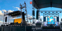 Éclairage de scène musicale OEM pour scène de concert Structure de scène en treillis pour DJ Truss d'éclairage mobile en aluminium pour festival de musique Événement