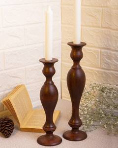 Wooden candle stand ideal for Diwali Christmas or special occasion decorations in vintage inspired interiors - Product Image 5