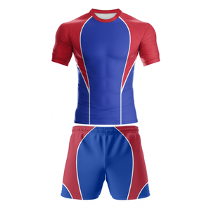 Maillot et Short de Rugby Personnalisés Jaune et Bleu pour Hommes – Respirant, Confortable, Grande Taille, Séchage Rapide, Anti-Bactérien - Product Image 5