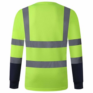 Camisetas Polo de Trabajo de Alta Visibilidad Personalizadas de Poliéster para Mecánicos, Ropa de Trabajo de Construcción, Camisetas de Seguridad Reflectantes para Trabajo de Motor y Construcción - Product Image 3