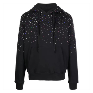 Nouveauté : Sweat-shirts d'hiver pour hommes avec strass - Teint uni et brodé, 100% coton, logo personnalisé - Product Image 1