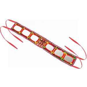 Ceinture ethnique tribale Kuchi ceinture de hanche danse du ventre sari gitane Banjara ceinture de dinde Kutch brodé miroir tribal travail Kamarbandh Tribal - Product Image 6