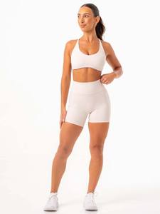 Pantalones cortos de mujer Scrunch personalizados de hueso de alta calidad, pantalones cortos de cintura alta para mujer, pantalones cortos de entrenamiento de Fitness transpirables y que absorben el sudor - Product Image 6