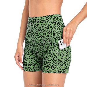 Vêtements de sport pour femmes Streetwear Yoga Shorts Summer Leopard Print Shorts for Women Fashion High Waist Slim Sport Biker Shorts - Product Image 1