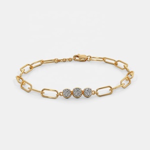 Custom 5mm Platinum Gold Plated Lab Grown Diamond <b>Bracelet</b> Women's Moissanite <b>Fine</b> Jewelry Manufactured Fashion <b>Charm</b> <b>Bracelets</b> - Product Image 1