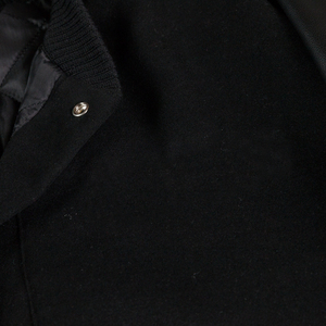 เสื้อแจ็กเก็ตบอมเบอร์ทรงตัวอักษรแขนหนังผ้าขนสัตว์สตรีทแฟชั่นฤดูหนาว - Product Image 4