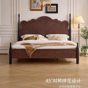 โครงเตียงไม้แอชธรรมชาติสไตล์ยุโรปสำหรับห้องนอน - Product Image 4