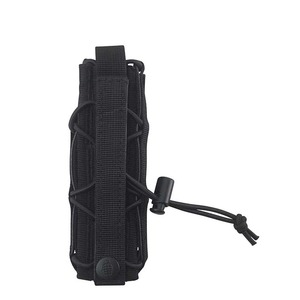 Pochette tactique compacte extensible pour chargeur - BTP Noir compatible MOLLE avec système de retenue élastique réglable, pochette MOLLE camouflage personnalisée - Product Image 2