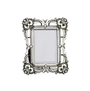 Antique Finished Rectangle Shape Wedding Picture <b>Frame</b> Latest Design <b>Hanging</b> Metal Pearl Photo <b>Frame</b> Decorative Use - Product Image 1
