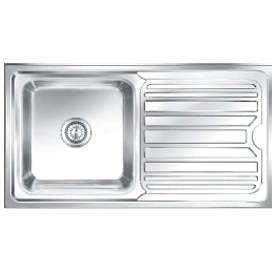 Nirali Mini évier simple bol Olympia carré silencieux avec égouttoir Matériau en acier inoxydable - Product Image 1