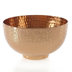 Cuenco mezclador redondo martillado de alta calidad, vajilla pulida de cobre de gran tamaño, cuenco para servir alimentos y frutas a la venta - Product Image 1