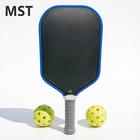 Raquette de pickleball MST BnB Loco Blue Pro pour T700 en fibre de carbone, durable, écologique, 40 trous, 16 mm, thermoformée, hybride