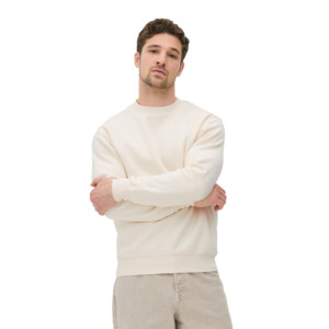 ODM coton blanc col rond plaine sweats matériaux originaux pull hommes sweat porter O cou chemise avec design personnalisé - Product Image 1