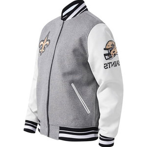 Veste universitaire d'hiver pour homme, haute qualité, 100% laine, design vintage hip-hop personnalisé, broderie sur le devant, coupe-vent, respirante - Product Image 6