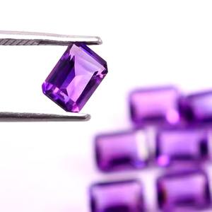 พลอยอเมทิสต์ธรรมชาติแบบแฮนด์เมดคุณภาพสูงพลอยอะเมทิสต์อัญมณีทรงหลวมเกรดเยี่ยมขายส่ง - Product Image 2