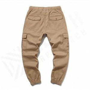 Pantalons ajustés pour hommes, décontractés, taille mi-haute, multi-poches, pantalons de détente longs, salopettes, vêtements de sport tendance, personnalisés - Product Image 2