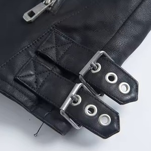 Veste en cuir debout pour gentleman d'affaires de meilleure qualité, coupe-vent lourde personnalisée en gros, coupe ajustée de taille supérieure - Product Image 6