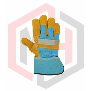 Guantes de protección laboral de cuero antiquímico de buena calidad resistentes al desgarro y transpirables personalizables - Product Image 5